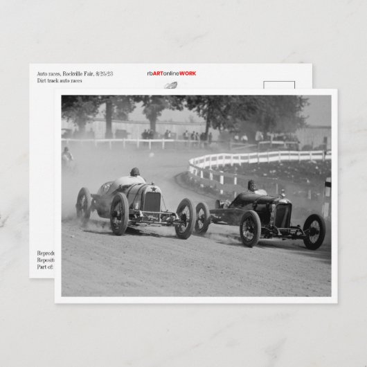 Carte Postale Course Automatique À La Foire Du Comté (Devant / Derrière)