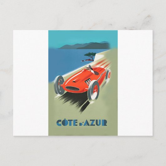Carte Postale Course automatique vintage (Devant)