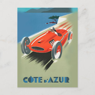 Carte Postale Course automatique vintage