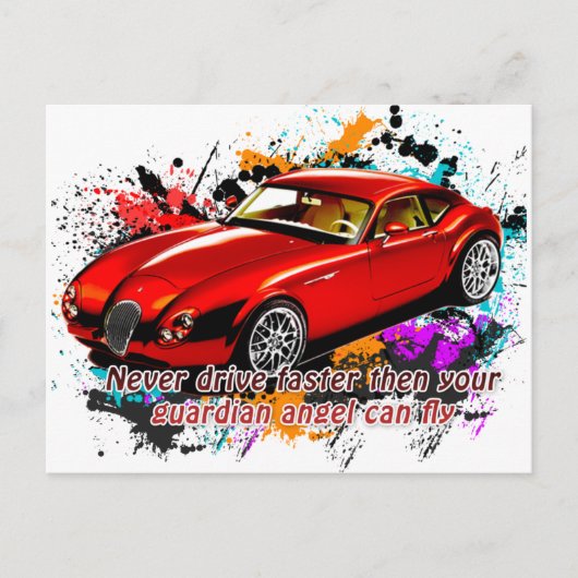 Carte Postale Course automobile (Devant)