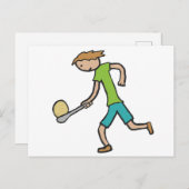 Carte Postale Course Aux Oeufs Et Cuillères (Devant / Derrière)