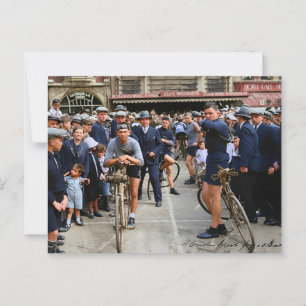 Carte Postale Course Cycliste Paris Roubaix 1900 Couleur Redux