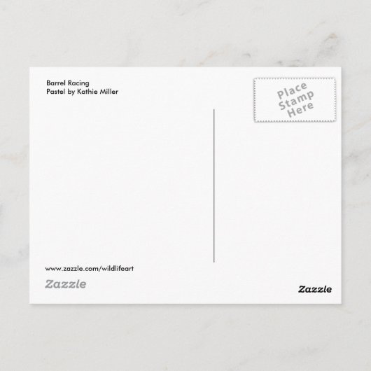 Carte Postale Course de barils (Dos)