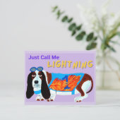 Carte Postale Course de Basset Hound APPELLEZ-MOI SIMPLEMENT L'É (Debout devant)