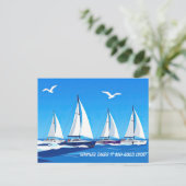 Carte Postale Course de bateaux de régate (Debout devant)