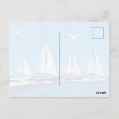 Carte Postale Course de bateaux de régate (Dos)