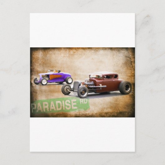 Carte Postale Course de dragsters (Devant)