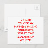 Carte Postale course de harnais (Devant / Derrière)