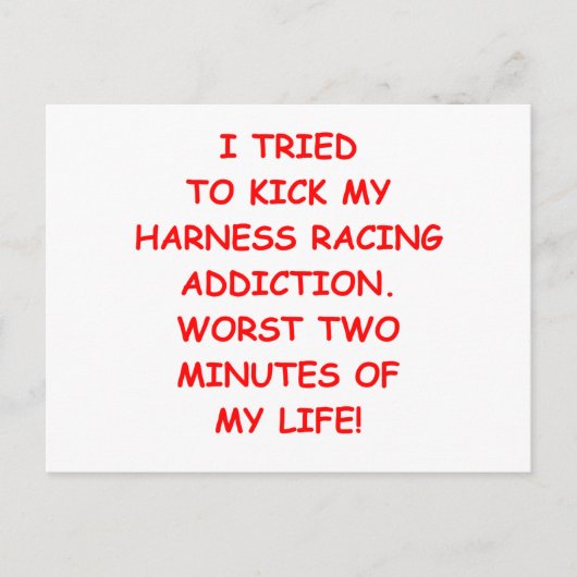 Carte Postale course de harnais (Devant)