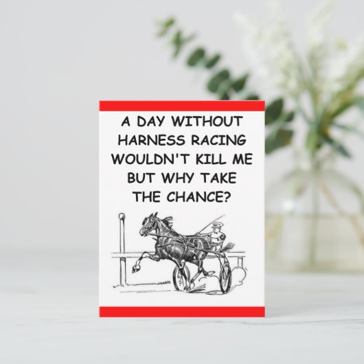 Carte Postale course de harnais (Debout devant)