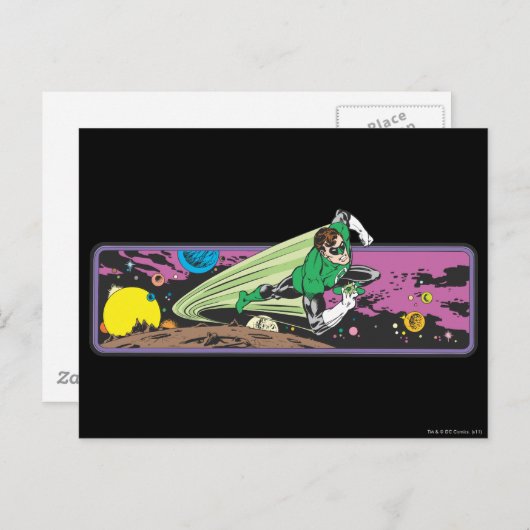 Carte Postale Course de lanternes vertes à travers l'espace (Devant / Derrière)