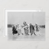 Carte Postale Course de patinage sur glace, 1925 (Devant / Derrière)