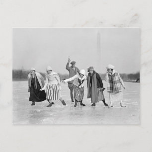Carte Postale Course de patinage sur glace, 1925
