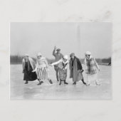 Carte Postale Course de patinage sur glace, 1925 (Devant)