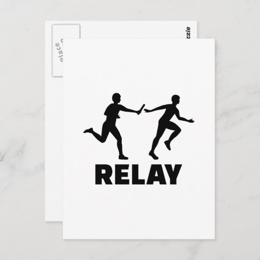 Carte Postale Course de relais (Devant / Derrière)