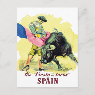 Carte Postale Course de taureaux matador, fiesta de toros, Espag