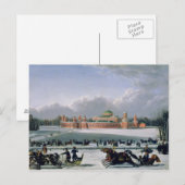 Carte Postale Course de traîneau au parc Petrovsky à Moscou (Devant / Derrière)