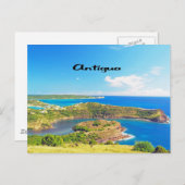 Carte Postale Course de voiliers à Antigua (Devant / Derrière)