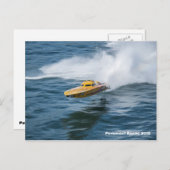 Carte Postale Course en bateau à moteur (Devant / Derrière)