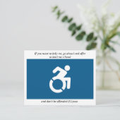 Carte Postale Course en fauteuil roulant (Debout devant)