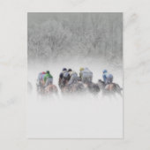 Carte Postale Course hivernale à cheval (Devant)