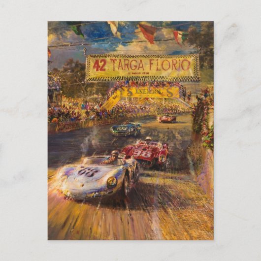Carte Postale Course italienne Targa Florio (Devant)