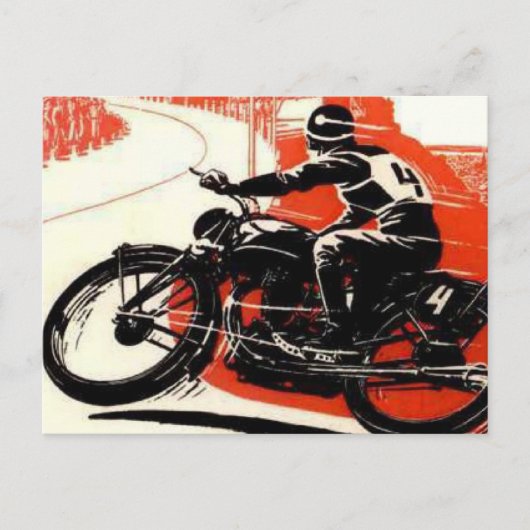 Carte Postale Course moto vintage (Devant)