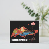 Carte Postale Course nocturne F1 de Singapour illustrée (Debout devant)