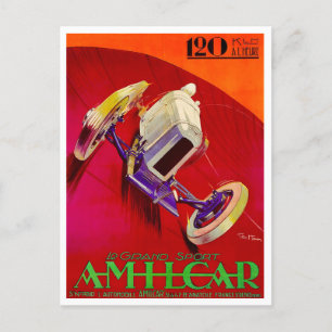 Carte Postale Course vintage Amilcar 1927