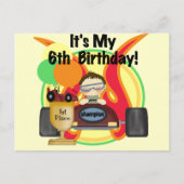 Carte Postale Course Voiture 6e Anniversaire Tshirts et cadeaux (Devant)
