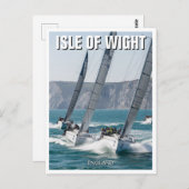Carte Postale Course Yachts Isle of Wight England Travel (Devant / Derrière)