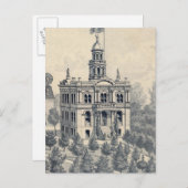 Carte Postale Court House, Fresno (Devant / Derrière)