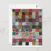 Carte Postale courtepointe avec coeur (Devant / Derrière)