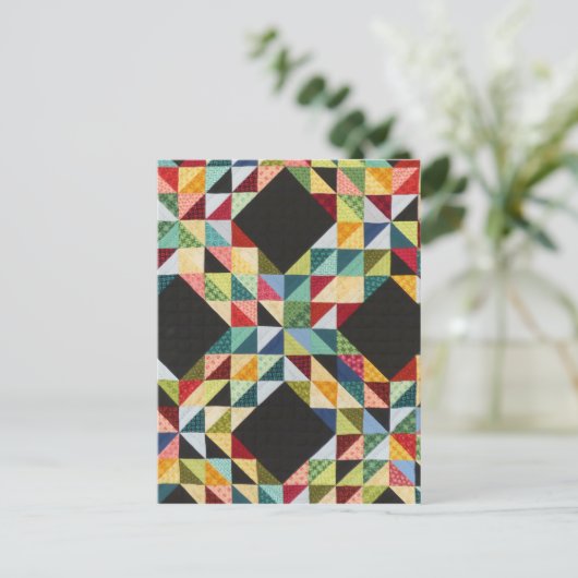 Carte Postale courtepointe patchwork - WOWCOCO (Debout devant)