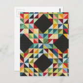 Carte Postale courtepointe patchwork - WOWCOCO (Devant / Derrière)