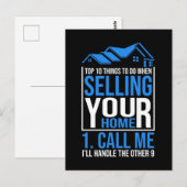 Carte Postale Courtier en immobilier Agent immobilier (Devant / Derrière)