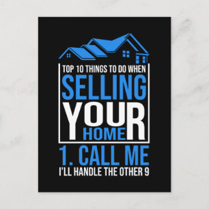 Carte Postale Courtier en immobilier Agent immobilier