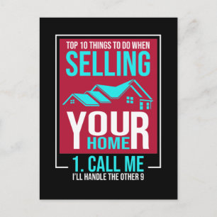 Carte Postale Courtier immobilier propriété Funny Agent immobili