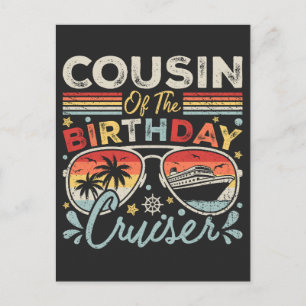 Carte Postale Cousin de la croisière d'anniversaire Vacances
