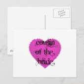 Carte Postale Cousin de la mariée (Devant / Derrière)