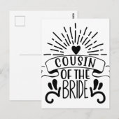 Carte Postale Cousin De La Mariée (Devant / Derrière)