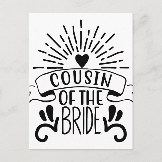 Carte Postale Cousin De La Mariée (Devant)