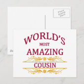 Carte Postale Cousin Extraordinaire (Devant / Derrière)