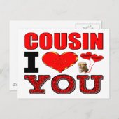 Carte Postale Cousin Je T'Aime (Devant / Derrière)