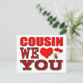 Carte Postale Cousin We Love You (Debout devant)