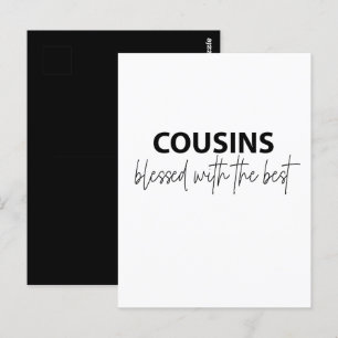 Carte Postale Cousins - Bénis avec le meilleur