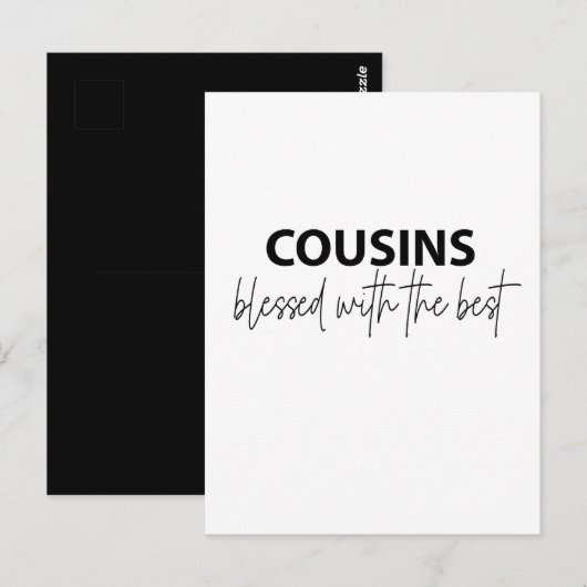 Carte Postale Cousins - Bénis avec le meilleur (Devant / Derrière)