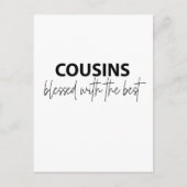 Carte Postale Cousins - Bénis avec le meilleur (Devant)