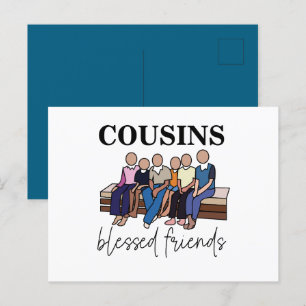 Carte Postale Cousins Bienheureux Amis Famille Réunion