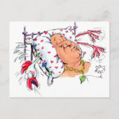 Carte Postale Coussin Avec Plumes De Poulet ? (Devant)